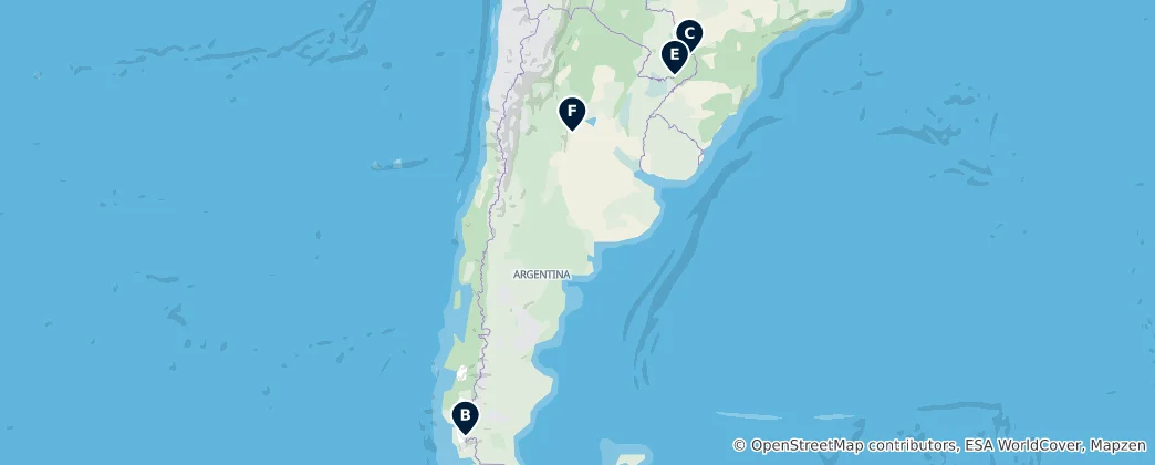 Map of Editor's Choice