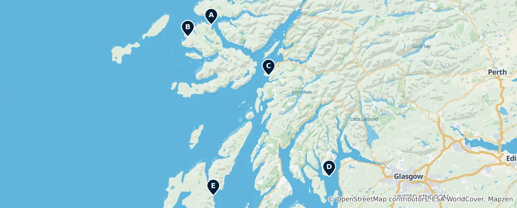 Mapa Coastal Escapes