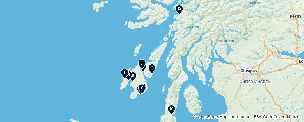 Mapa Whisky Trail