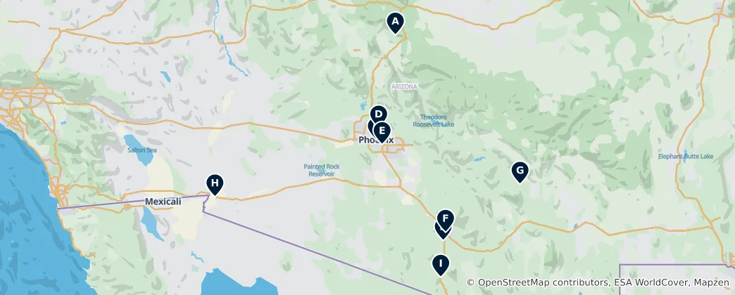 Mappa di Iconic Religious Sites