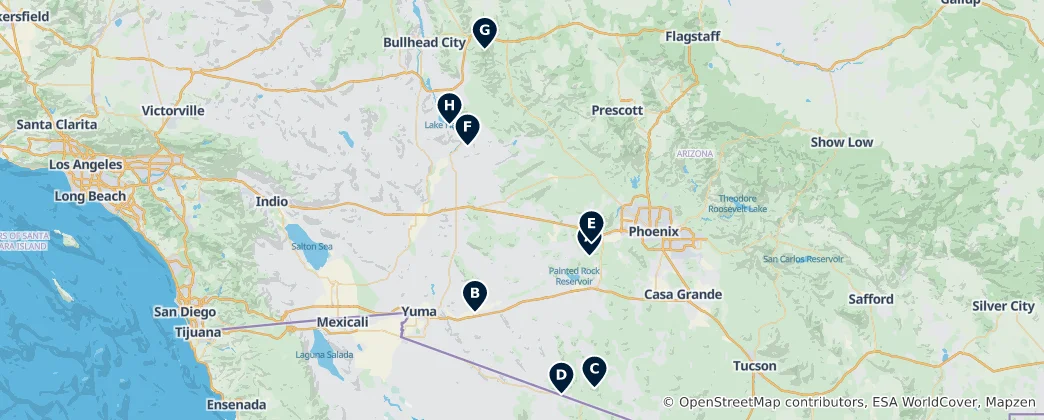 Map of Scenic Viewpoints & Historic Bridges