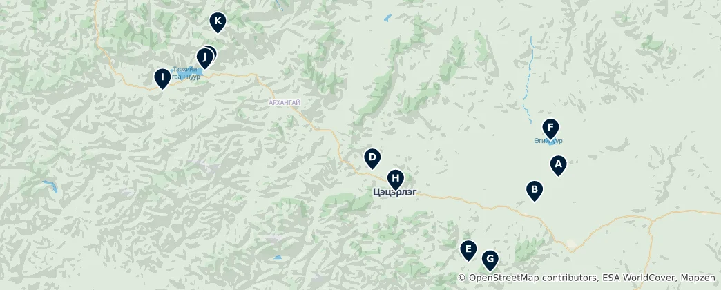 Mapa Arkhangai Essentials