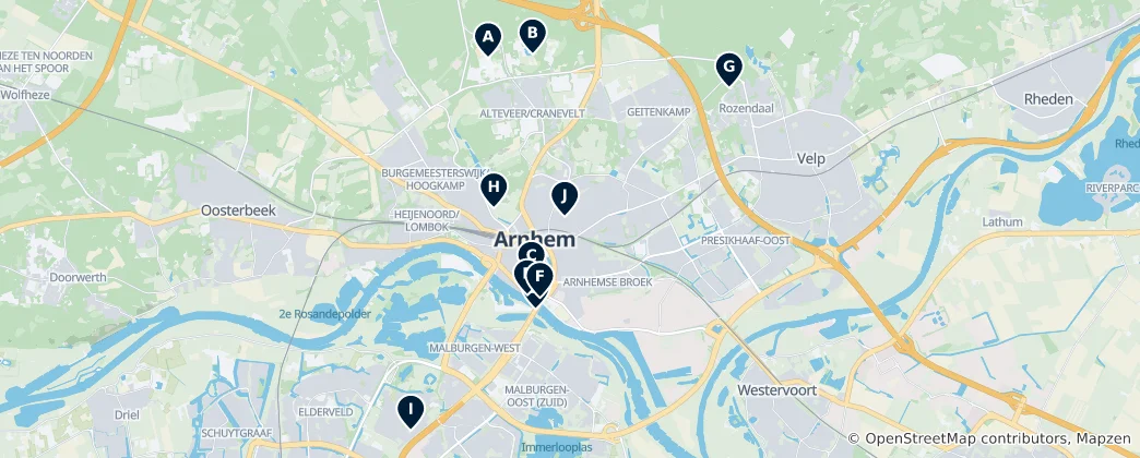 Map of Arnhem's Unmissable Highlights