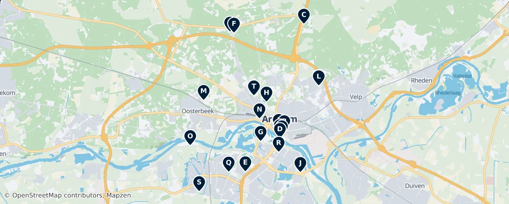 Art and Heritage of Arnhem – Mapa