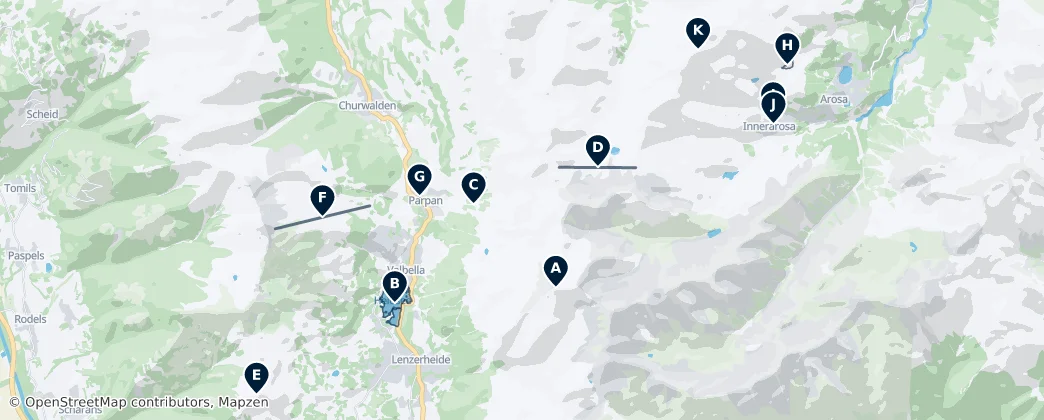 Arosa Lenzerheide Essentials — Térkép