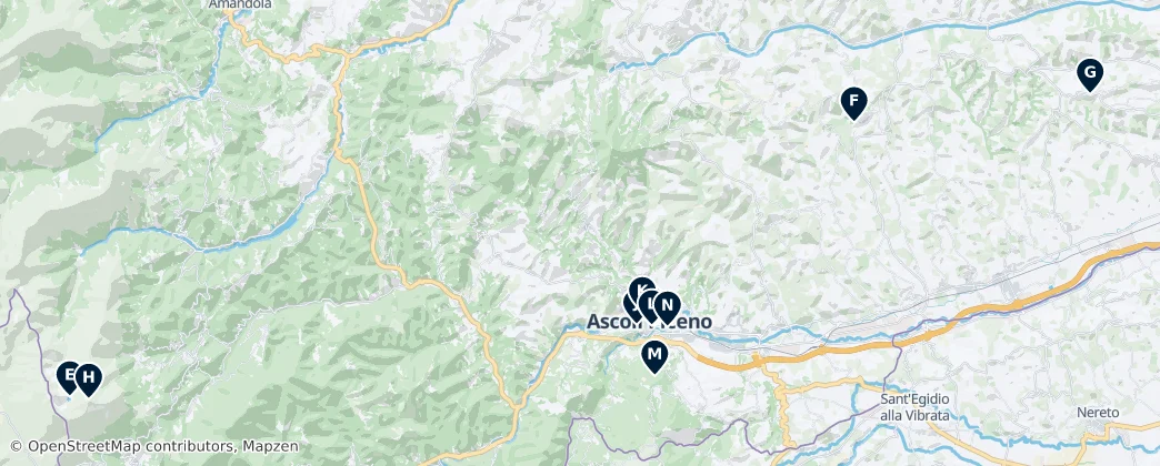 Mapa de Ascoli Piceno Province Essentials