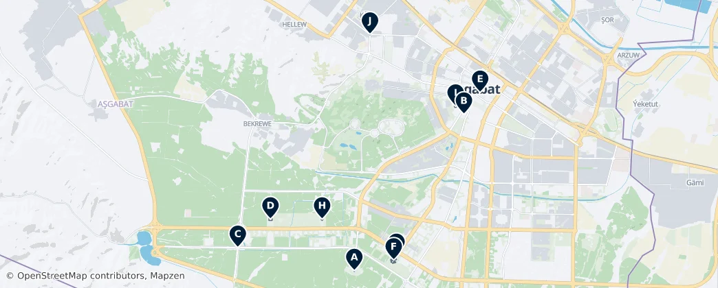 Ashgabat Highlights — Mappa