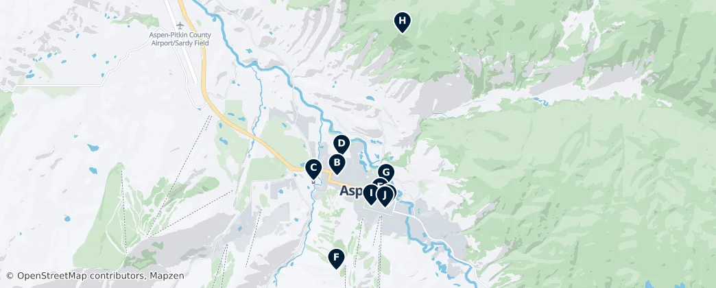 Aspen Highlights — Mapa