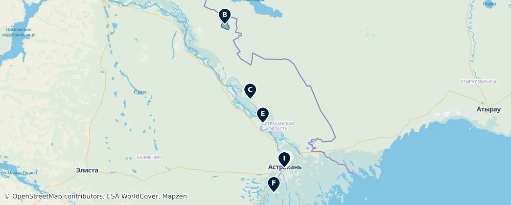 Astrakhan Oblast Essentials — Map