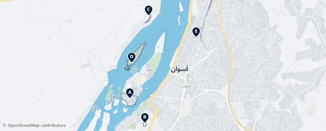 Aswan Highlights — Map