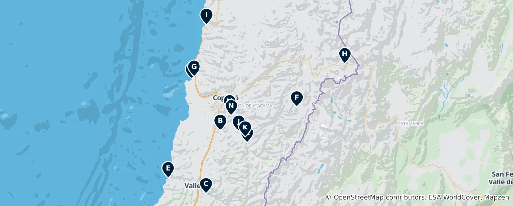 Mapa Atacama Highlights