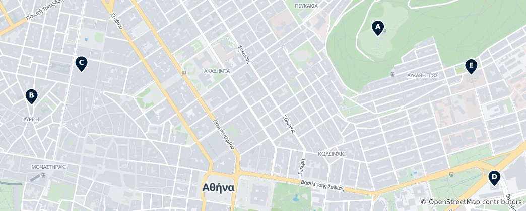 Editor's Choice Athens 지도