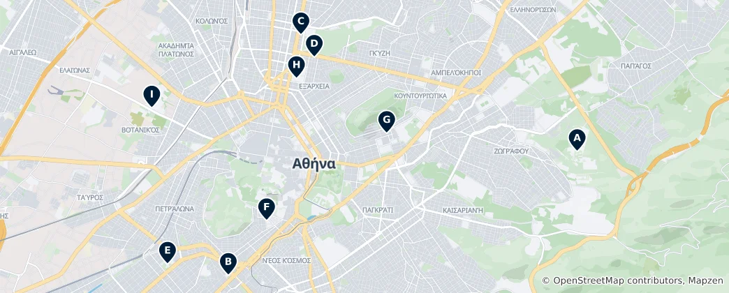 Mapa Historic Universities & Institutes