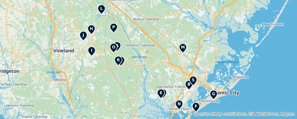 Mapa Notable Religious Sites