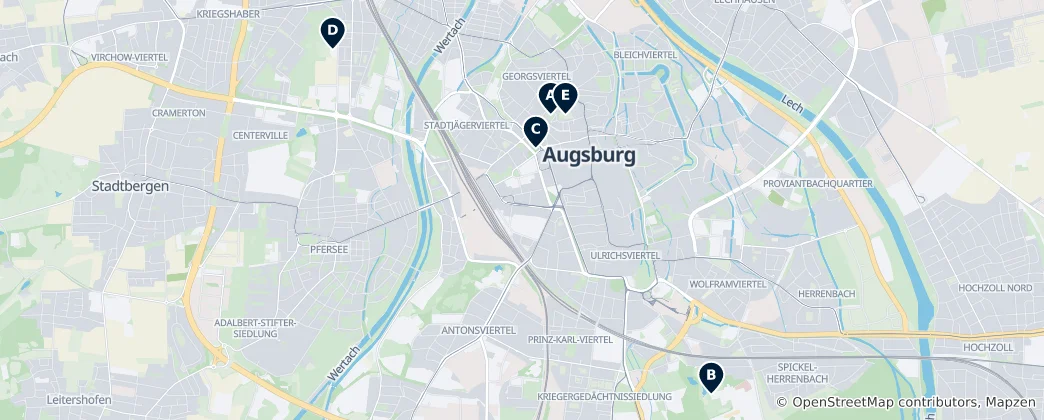 Mapa De Augsburg's Hidden Gems