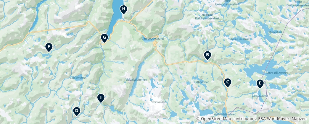 Mappa di Alpine Huts & Mountain Shelters