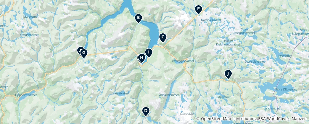 Mapa de Aurland Essentials