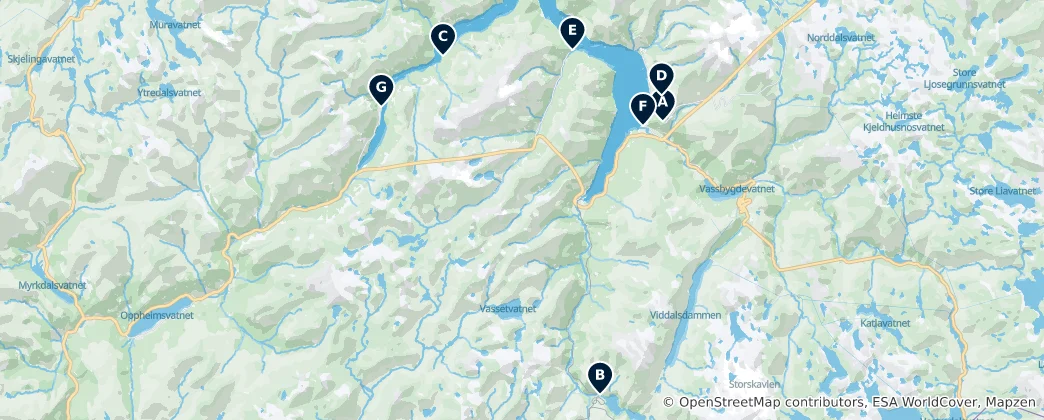 Mapa Viewpoints & Heritage Sites