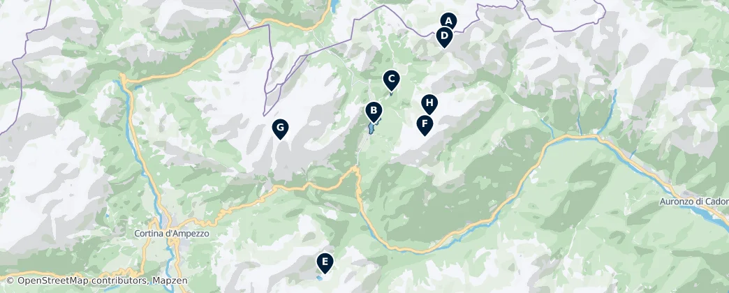 Auronzo di Cadore Essentials — Kaart