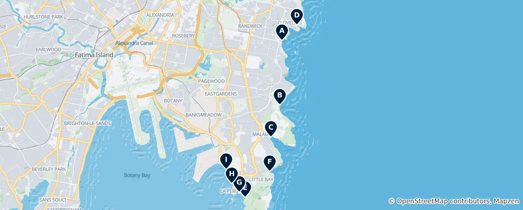 Mapa Best Sandy Beaches