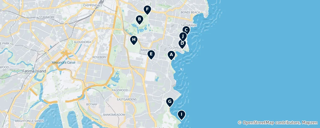 Térkép: Randwick's Absolute Essentials