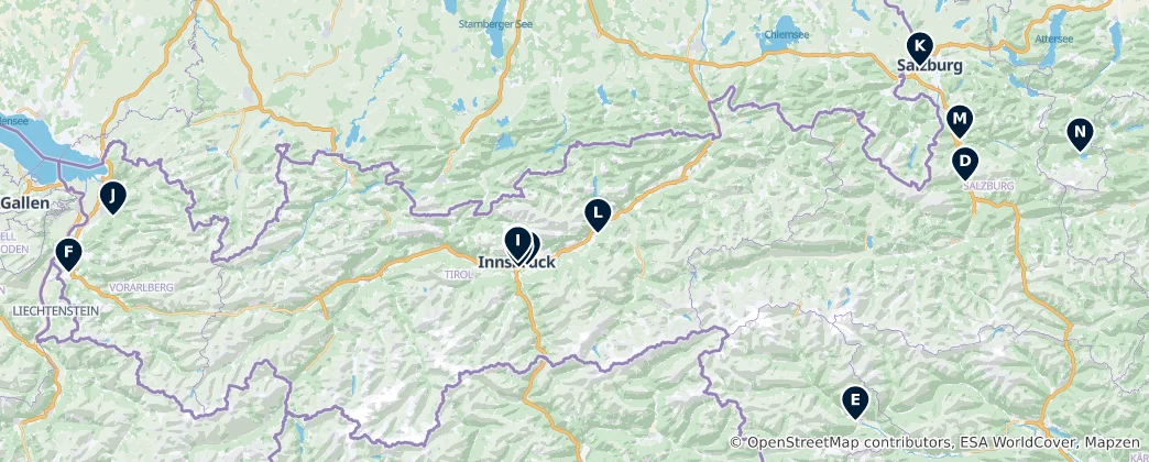 Mappa di Austria's Top Museums & Castles