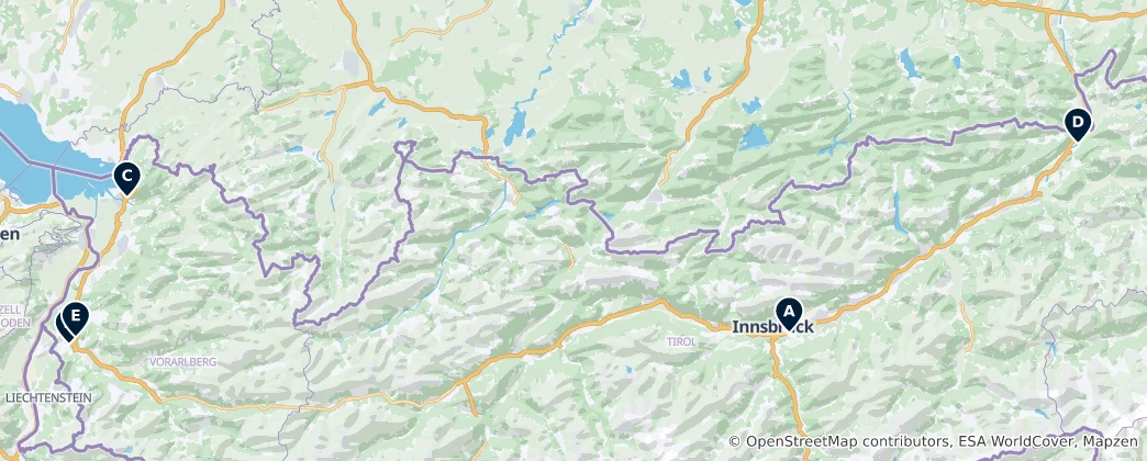 Mapa Austria's Top Castles