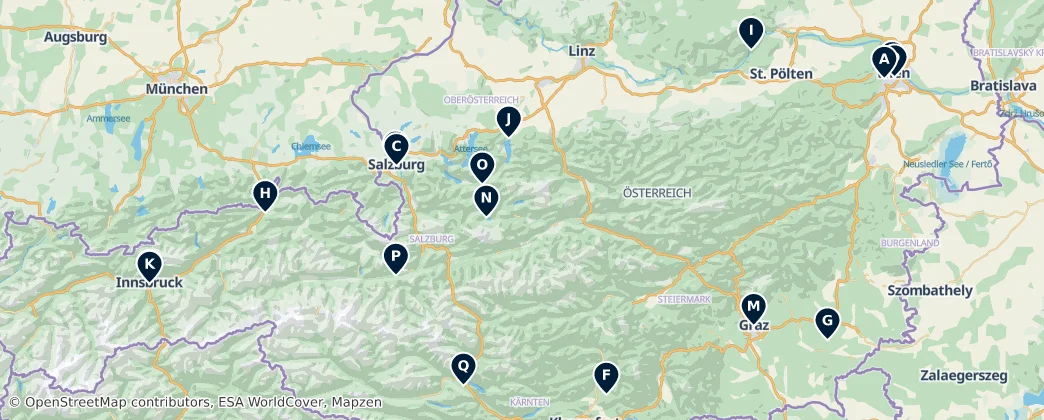Castles & Historic Landmarks — Map