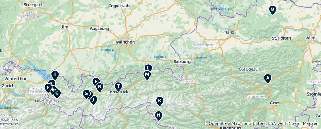Mapa Historic & Architectural Treasures