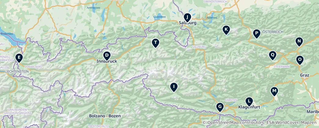 Carte de Historic Churches & Cathedrals