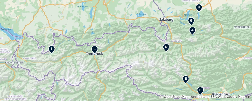 Carte de Historic Town Halls & Monuments