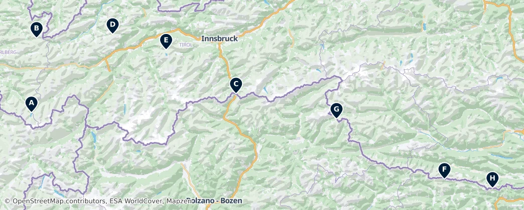 Scenic Mountain Passes — Térkép