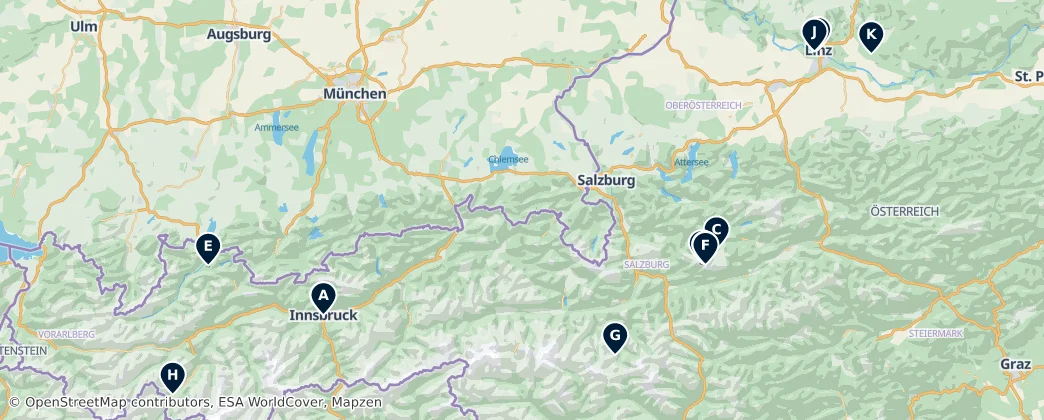Scenic Viewpoints and Bridges — Map