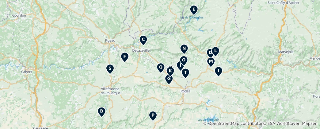 Mapa Ancient Ruins and Archaeological Sites