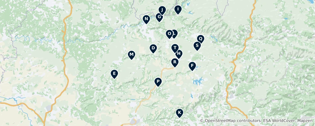Map of Aveyron's Essential Heritage