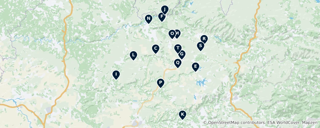 Карта Regional Heritage Sites