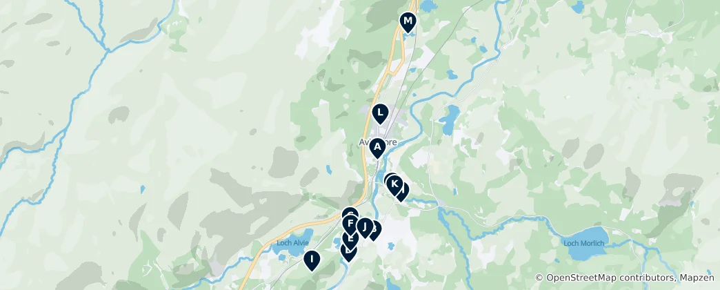 Map of Aviemore Unmissables