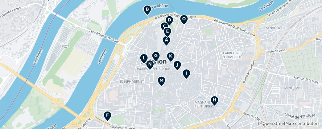 Carte de Avignon: Must-See Landmarks