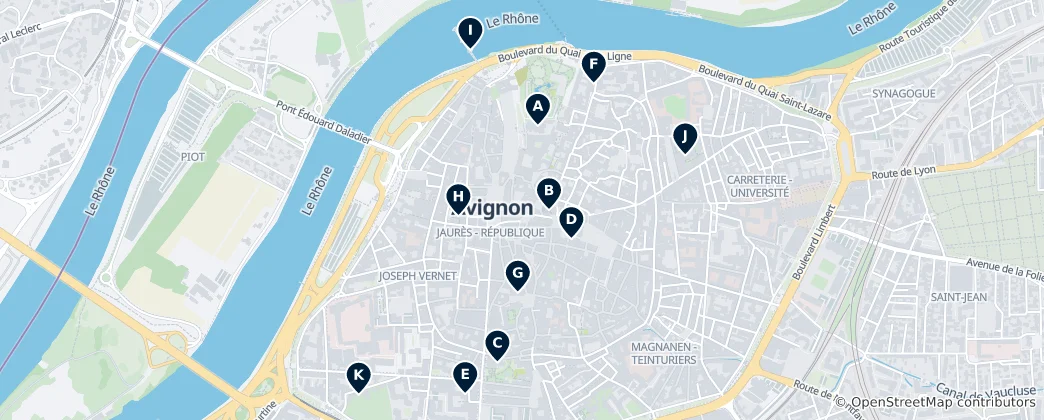 Mappa di Avignon's Sacred Sites
