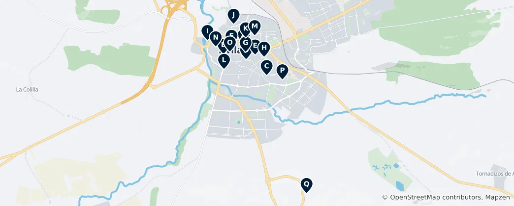 Mapa Ávila's Sacred Heritage