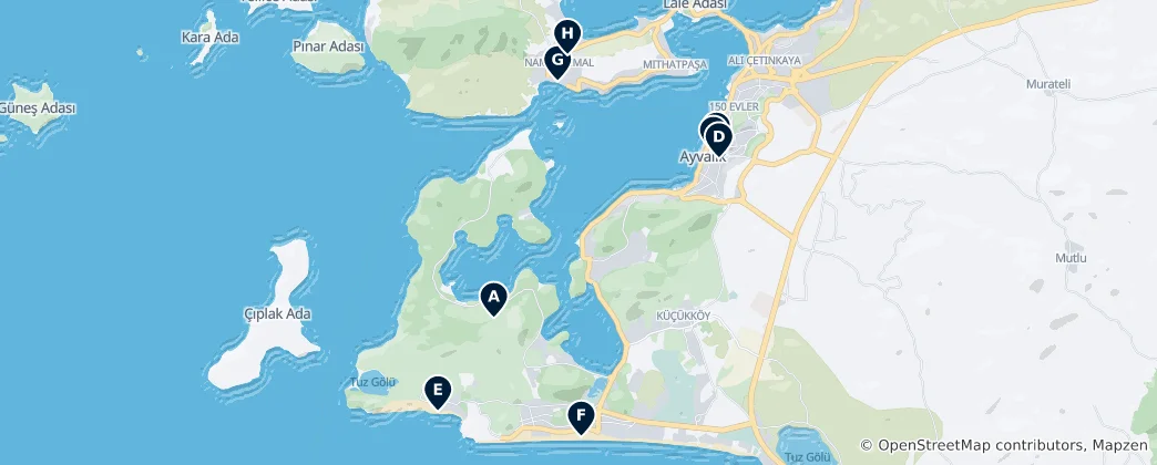 Carte de Ayvalık's Unmissable Treasures