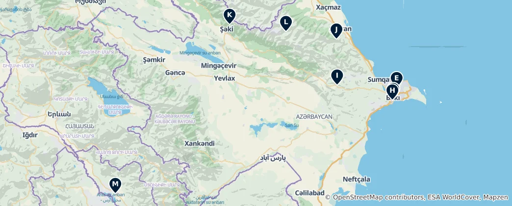 Karte von Azerbaijan's Absolute Must-Sees