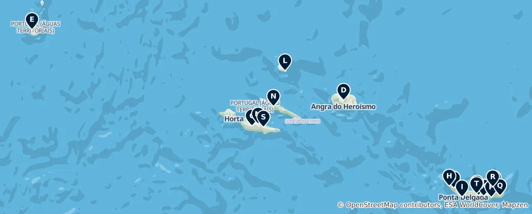 Mapa Azores Natural Wonders
