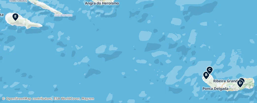 Mapa De Joyas Ocultas de las Azores