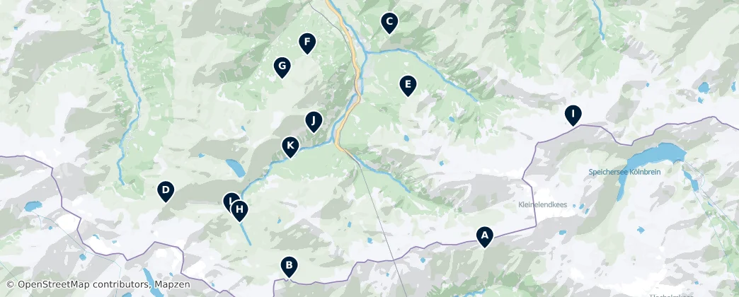 Alpine Huts in Bad Gastein — Mapa