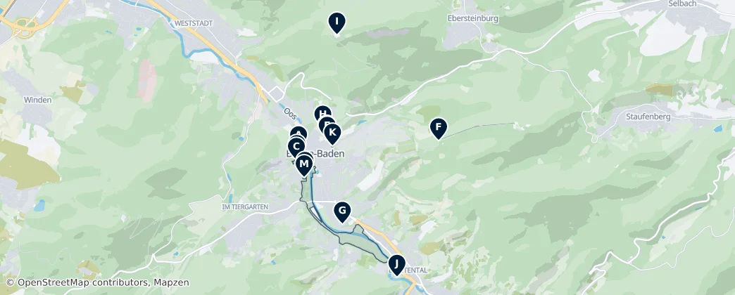 Essenciais de Baden-Baden — Mapa