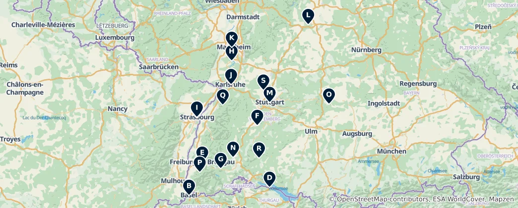 Map of Historic Churches & Cathedrals