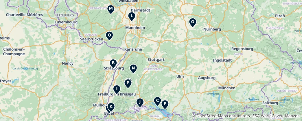 Map of Top Museums & Art Centers