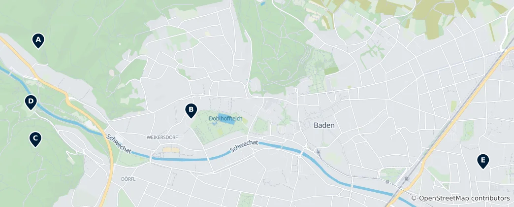 Map of Castles and Palaces of Baden