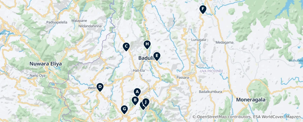 Mappa di Spiritual Heritage Sites